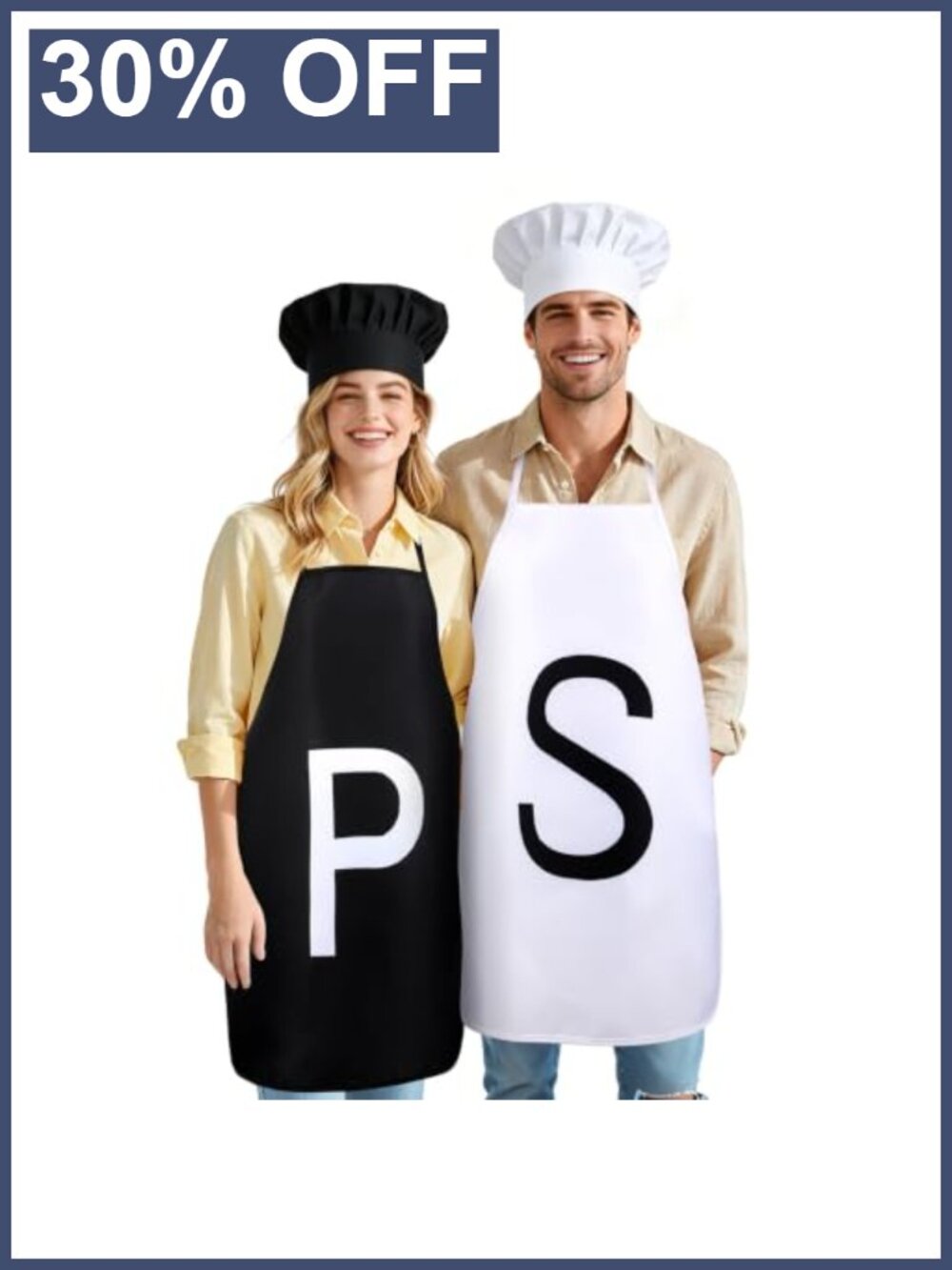 Halloween Apron Costume Set for Couples Adult Salt and Pepper Kit
